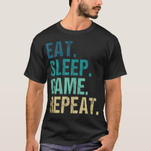 Camiseta Comer Dormir Jogo Repetir Vídeo