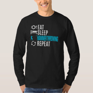 Camiseta Comer Dormir Lançamento de Martelo Repetir