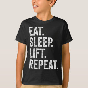 Camiseta Comer Dormir Levantar Repetir Fitness Musculação