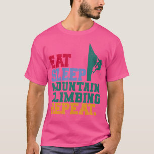 Camiseta Comer Dormir Montanhismo Repetir Escalada Boulderi