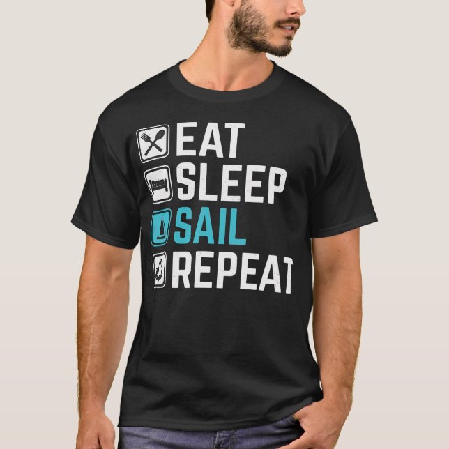 Camiseta Comer Dormir Navegar (Frente)