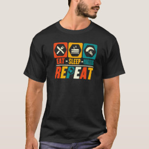 Camiseta Comer Dormir Parapente Repetir Paracaquedismo Asa
