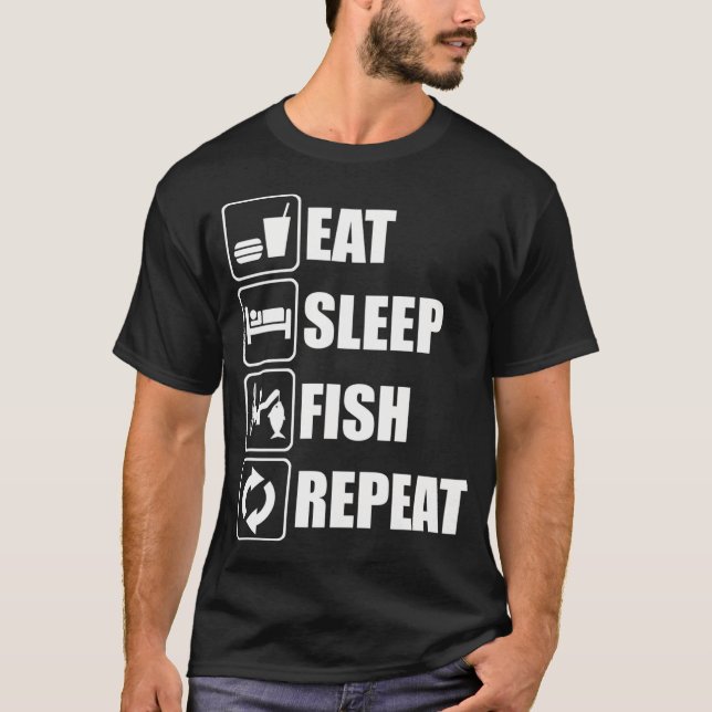 Camiseta Comer Dormir Peixe Repetir (Frente)