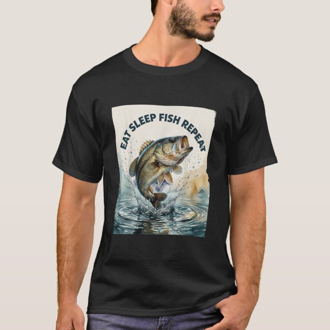 Camiseta Comer Dormir Peixe Repetir (Frente)