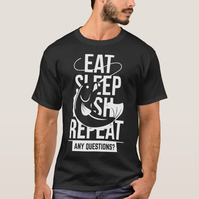 Camiseta Comer Dormir Peixe Repetir (Frente)