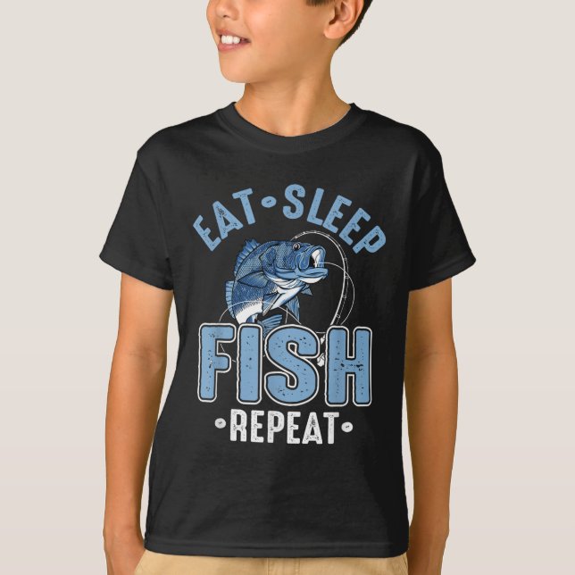 Camiseta Comer Dormir Peixe Repetir  (Frente)