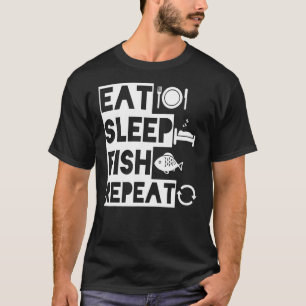 Camiseta Comer Dormir Peixe Repetir Pescador Veneno