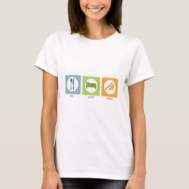 Camiseta Comer Dormir Pintar (Frente)