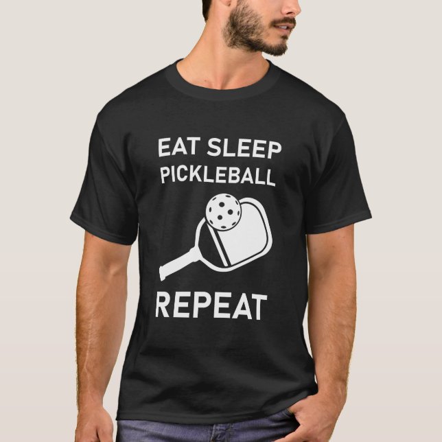 Camiseta Comer - Dormir - Pirelha - Repetir (Frente)