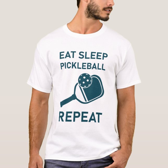 Camiseta Comer - Dormir - Pirelha - Repetir (Frente)