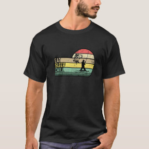 Camiseta Comer Dormir Relaxar Repetir Pesca no Gelo Pescado