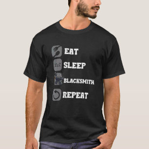 Camiseta Comer Dormir Repetir Ferreiro Ourives Artesanato B