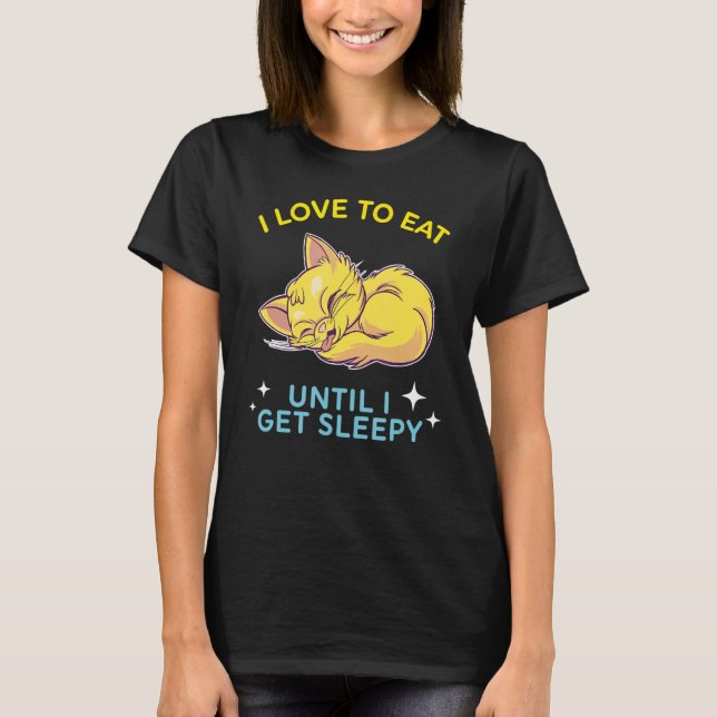 Camiseta comer dormir repetir sonhos bonitos Cat 2 (Frente)