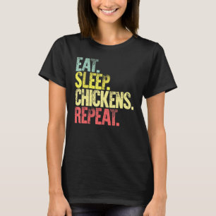 Camiseta Comer Dormir Repita Comer Dormir Frangos Repita