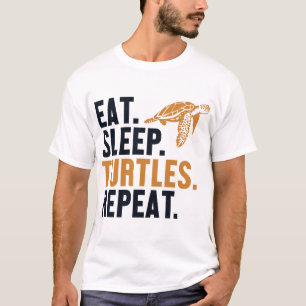 Camiseta Comer Dormir Tartarugas Repetir Toupeira Pintada A