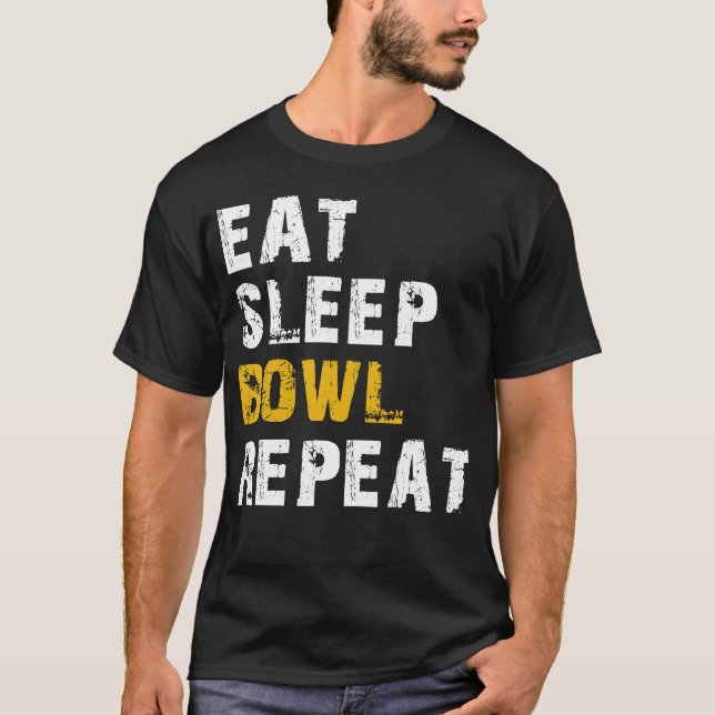 Camiseta comer dormir tigela repetir (Frente)