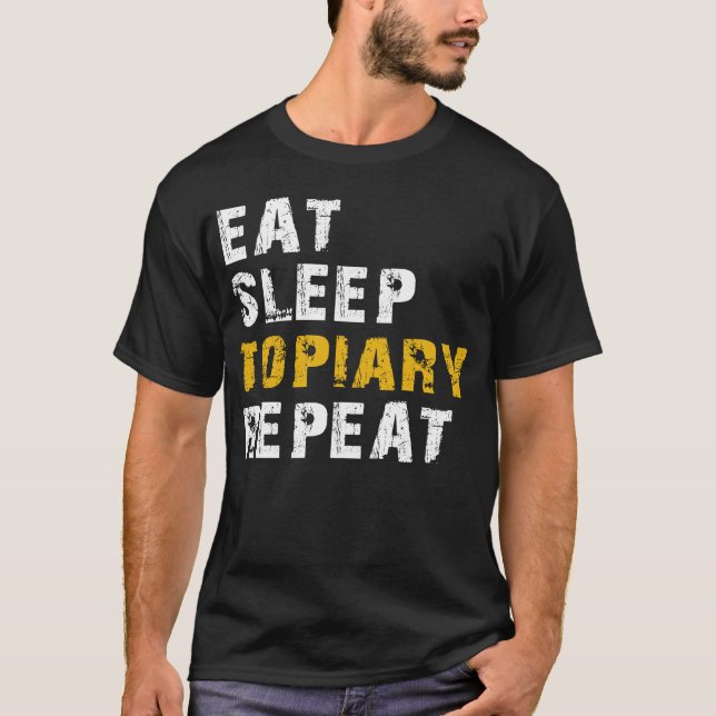 Camiseta comer dormir topier (Frente)