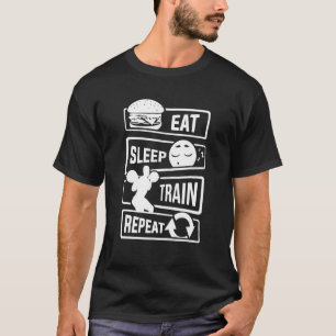 Camiseta Comer Dormir Treinar Repetir Treinamento Academia