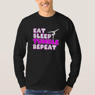 Camiseta Comer Dormir Tumble Repetir Ginasta Ginástica Mulh