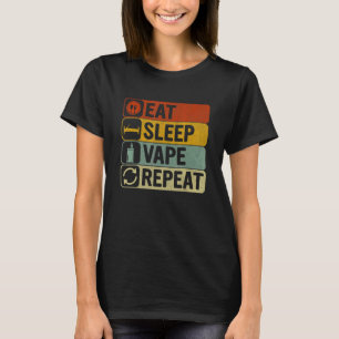 Camiseta Comer Dormir Vape Repetir Retro 60s 70s Vape