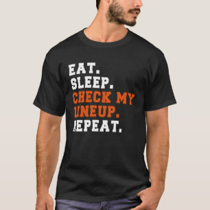 Camiseta Comer Dormir Verificar Minha Escalação Repetir Fut