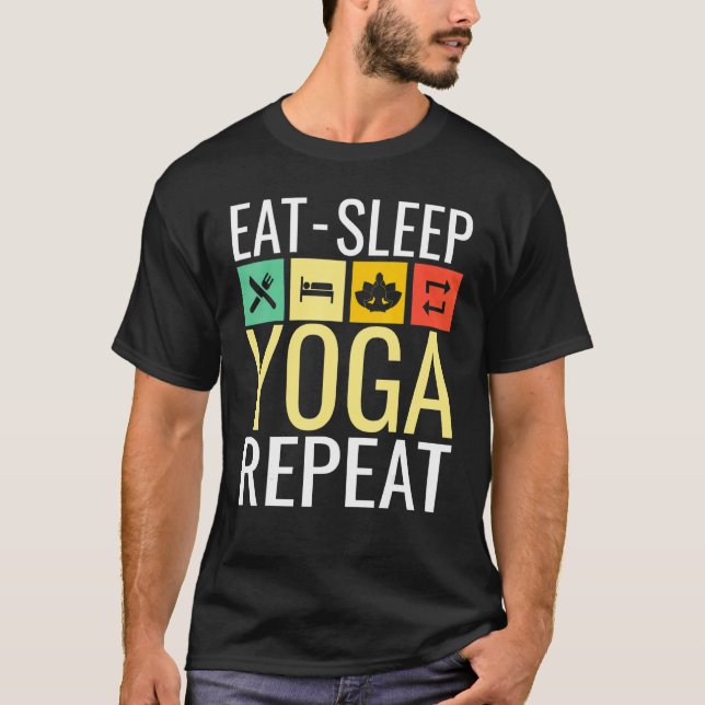 Camiseta Comer Dormir Yoga E Repetir (Frente)