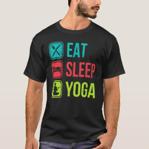 Camiseta comer dormir yoga meditação yoga