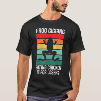 Camiseta Comer Frango Gigando Rãs é para Perdedor comer Rãs