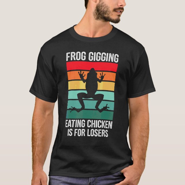 Camiseta Comer Frango Para Quem Pega Rã é Para Perdedor com (Frente)
