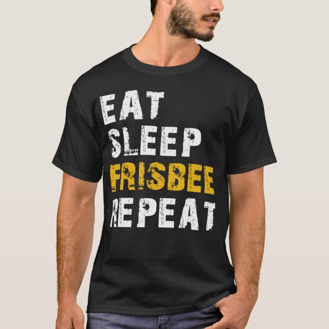 Camiseta comer frisbee de dormir (Frente)