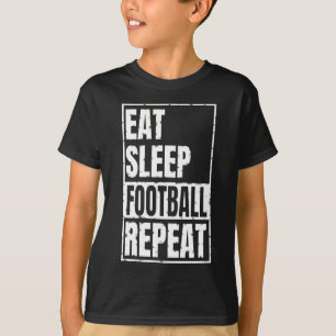 Camiseta comer futebol americano repetir T-Shirt