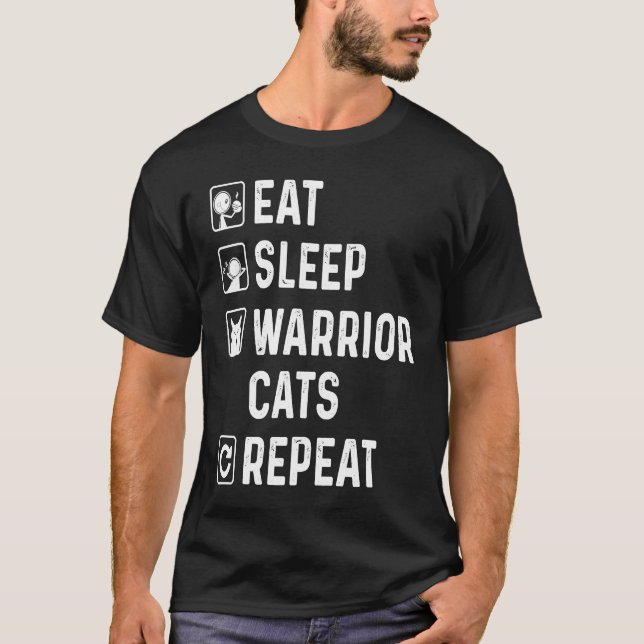 Camiseta Comer Gato do Sono e Repetir Gato (Frente)