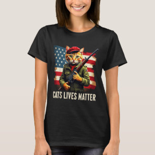 Camiseta Comer Gatos Vive Problema Engraçado Donald Trump 2