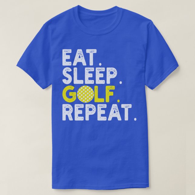 Camiseta comer golfe de sono repetir (Frente do Design)