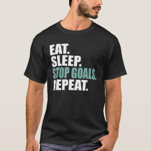 Camiseta Comer gols para deter gols repetir Hockey de Futeb