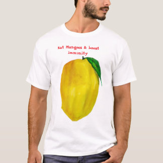 Camiseta Comer mangas aumenta a imunidade