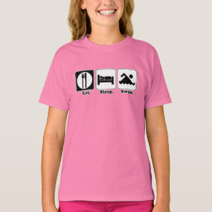 Camiseta comer natação de dormir