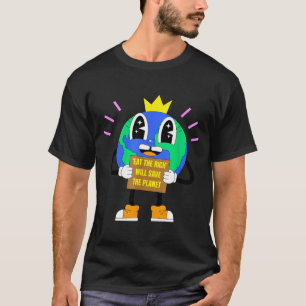 Camiseta Comer os ricos vai salvar o planeta terra protesto
