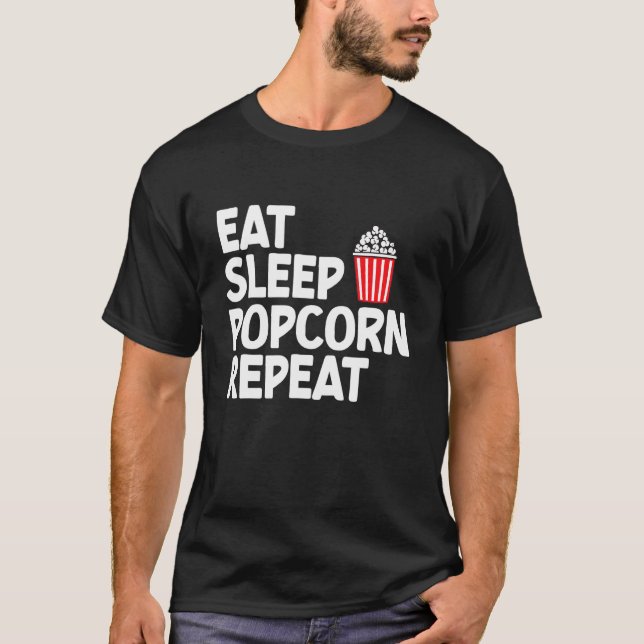 Camiseta Comer Pipoca Pipoca Pipoca Snack (Frente)