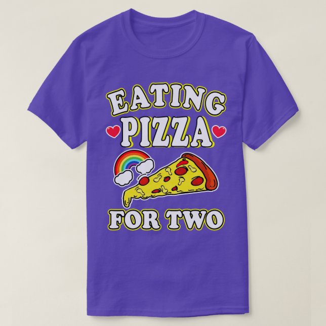 Camiseta Comer Pizza Para Dois (Frente do Design)