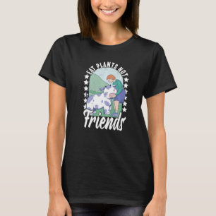 Camiseta Comer Plantas Não Amigos Vegan Veggie Vegan Fatos