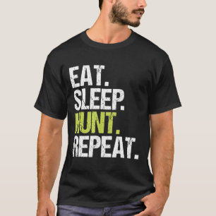 Camiseta Comer Presente de Natal Caça-Caça Repete Caçador C