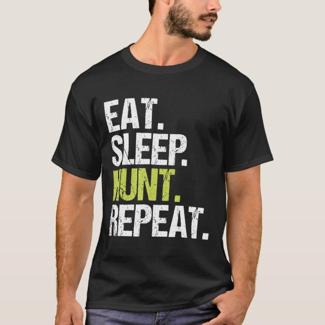 Camiseta Comer Presente de Natal Caça-Caça Repete Caçador C (Frente)
