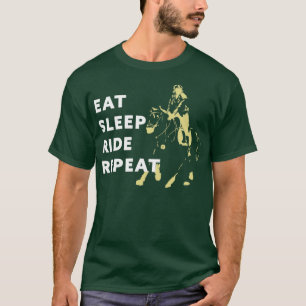 Camiseta Comer Presente De Pônea De Corrida Repetitiva Com