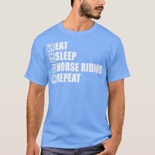 Camiseta Comer Presente Equestre Cavalo Andando Cavalo Eque