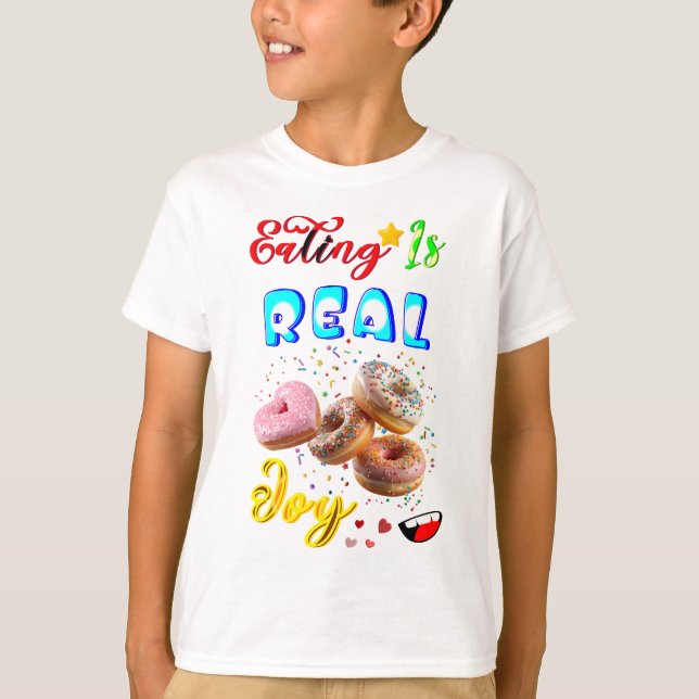 Camiseta Comer Roupas É Uma Alegria Real (Frente)