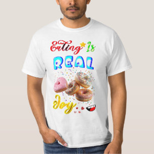 Camiseta Comer Roupas É Uma Alegria Real