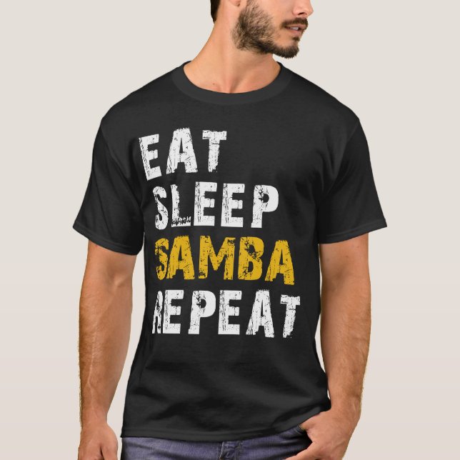 Camiseta comer samba de dormir (Frente)