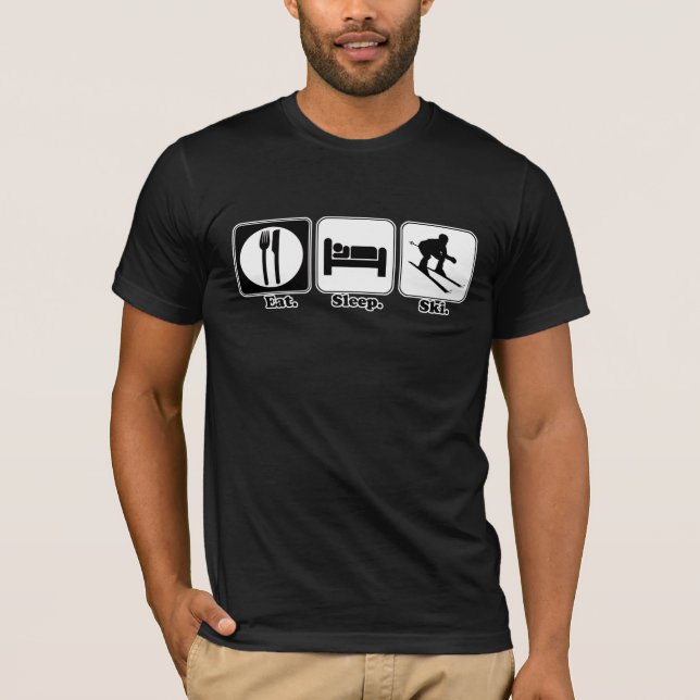 Camiseta comer ski de dormir (Frente)