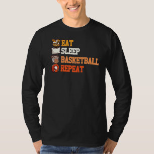 Camiseta Comer Sono Basquetebol Repetir Bola Liga Desportiv